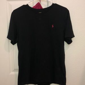 black polo shirt